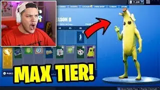 Buying All 100 Battle Pass Tiers - Fortnite Season 8
