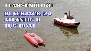 TeamSendItRC: Boat Pro Boat Blackjack 24 Aquacraft Atlantic II Tug Boat