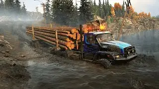 Delivering Logs to Drilling Site - Voron Grad - Snowrunner