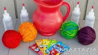 HOW to DYE YARN with KOOL AID - Easy DIY Tutorial by Naztazia
