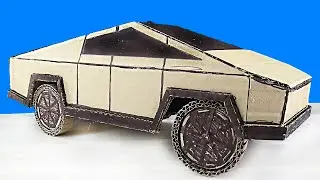 HOW TO MAKE A TESLA CYBERTRUCK OUT OF CARDBOARD ON THE REMOTE CONTROL