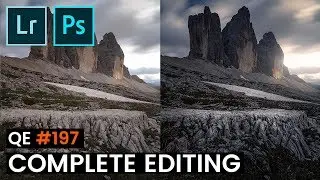 Glowing Mountain Landscape Editing with Adobe Lightroom & Photoshop | QE 