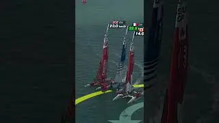 OH MY 😬 it was getting tight in Spain 🇪🇸 #SailGP #sailing #racing