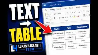 How to Convert Text into a Table in Word 