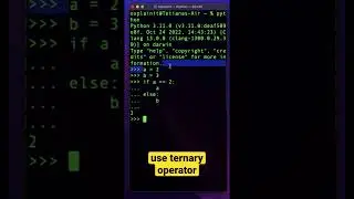 How to use ternary operator in Python! 