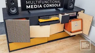 The Most Multifunctional Media Console Ever // Tiny Apartment Build Ep.21.5