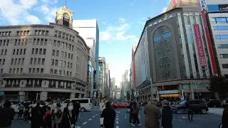 [4K/Stereo] Nov. 9, 2024: Ginza Pedestrian Paradise to Kabukiza Theatre to Tsukiji Outer Market