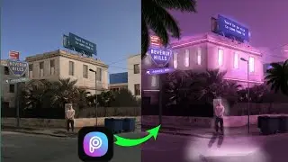 How to  Edit SYNTHWAVE ART in PicsArt Mobile   R3 Tutorial