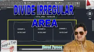 HOW TO DIVIDE IRREGULAR PLOT IN EQUAL PARTS IN AUTOCAD || DIVIDE AREA USING LISP IN AutoCAD Civil 3D