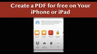 Creating a PDF on an iPhone and iPad