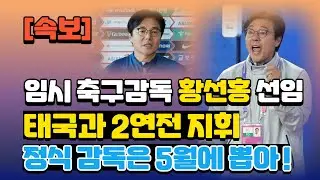 황선홍 임시 축구감독 선임. 태국과 2연전 지휘. 올림픽 대표팀 겸임. #황선홍  #대한축구협회 #박항서감독 [뉴스24TV] [News24TV]