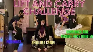 Lift Carry Challenge!!Horseback ride & Piggyback & Shoulder carry - Compilation 