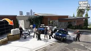 RAID ON FRANKLIN HOUSE - FOUND DRUGS - Episode 05- GTA 5 Stories Urdu