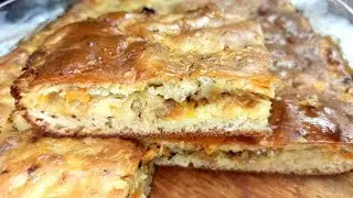 Оторваться НЕВОЗМОЖНО! Нежный и Сочный ЛЕНИВЫЙ ПИРОГ С КАПУСТОЙ!  Заливной пирог с капустой