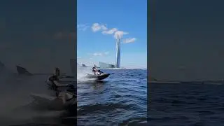 На гидроцикле у Лахты по финскому заливу