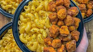 High Protein KFC Popcorn Chicken Mac & Cheese Meal Prep🍗🔥💪🏼 #highprotein #mealprep #kfc