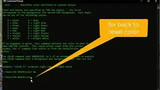 How to change CMD font and background color.