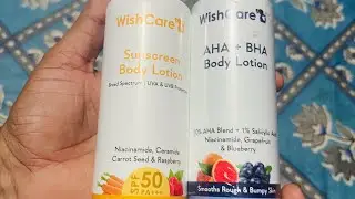 Wash Care Body Lotion Review AHA BHA Peeling #wishcare #bodylotion