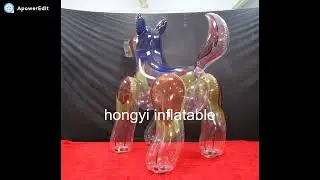 Giant clear pvc inflatable wolf .we can design characters for you, or illustrate pre-existing ones.