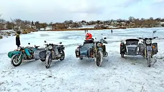 Зимний прохват на Днепрах в 15 градусный мороз. Катаемся по замёрзшему озеру.