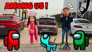 ELİF AMONG US ÇAĞIRDI !! BAKIN HEPSİNİ ARABADA YAKALADIM!! بابا جاب لي بالون - جنى مقداد | طيور بيبي
