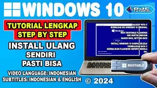 CARA INSTALL WINDOWS 10 Step By Step [ Backup Data C, Download ISO Windows 10 Original, Install]
