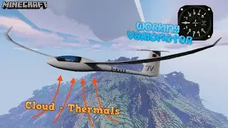 Minecraft GLIDER/SOARING-Simulator with realistic Cloud Thermals and working Variometer!