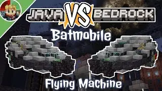 Minecraft: JAVA VS BEDROCK Batmobile Flying Machine Tutorial!!