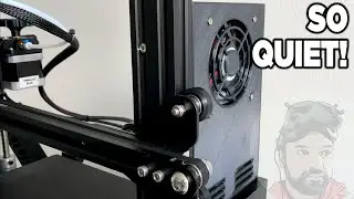 Creality Ender 3 Pro Meanwell Power Supply Fan Upgrade Slim 80mm | FINALLY Making the PSU Quiet!