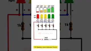 12V Battery Charging Level Indicator Circuit #shorts #viral #diy