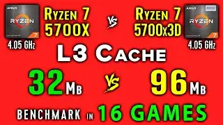 32 Mb vs 96 Mb L3 Cache | AMD 3D V-Cache - performance Benchmark | R7 5700x vs R7 5700x3D