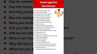 Learn Interrogative Sentences #shorts #english