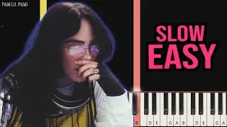Billie Eilish - The Diner | SLOW EASY Piano Tutorial by Pianella Piano