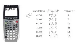 Mean and Standard Deviation with Interval Data on a TI 83 84 HD 1