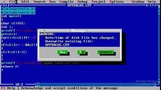 c program to convert lowercase to uppercase using string function