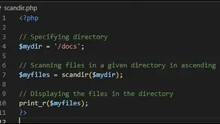 PHP | scandir function