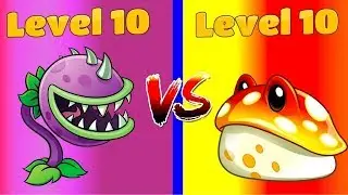 Plants vs Zombies 2 Mod Toadstool (10) vs Chomper (10) Max Levels! WIN The Game!