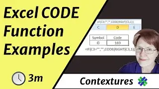 Get Character Number With Excel CODE Function