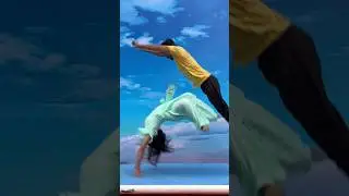 Miss hota to kya hota? #gymnast #acrobatics #action #stunt #couplegoals #viralshort #backflip