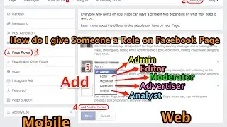 How do I give Someone a Role on my Page on Facebook