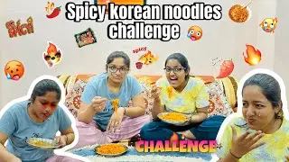 Korean spicy noodles challenge..🥵🔥 |Siya and Sneha|