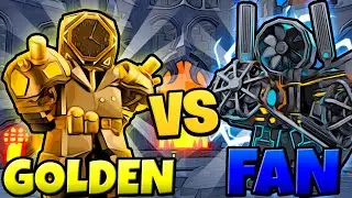 GOLDEN FUTURE LARGE CLOCKMAN VS TITAN FAN MAN! (Toilet Tower Defense)!