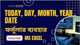 Today, Date, Day, Month, Year function in excel || #excelfunction