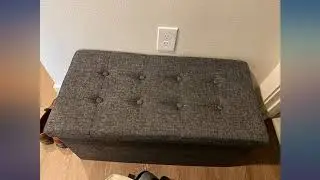 Seville Classics Foldable Storage Ottoman Footrest Toy Box Coffee Table Chest Trunk review