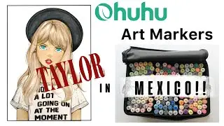 TAYLOR SWIFT Drawing Process /OHUHU 168 Alcohol Markers Review /Draw with me / Marker Art