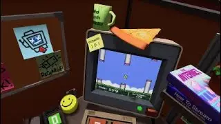 Playing Flappy Bird In PSVR2 (Job Simulator) Gameplay