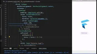 AnimatedRotation Widget | Flutter | Dart