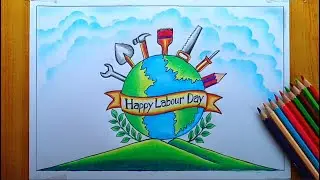 Labour day drawing/ world labour day drawing easy