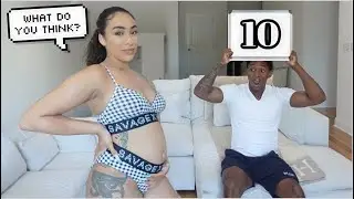 RATING MY PREGNANT GIRLFRIEND'S SAVAGE X FENTY OUTFITS!