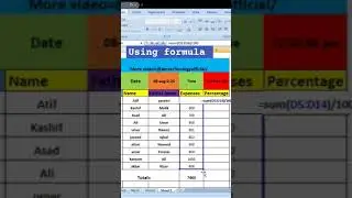 How to find Percentage|Excel video|excel tips and tricks|excel formulas#excel#shortvideo